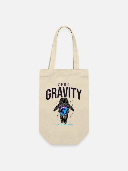 Zero Gravity Astronaut Erde Weltraum - Geschenkbeutel für Flaschen - Natur