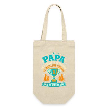 Papa Meilleur Cadeau C'est Nous Humour - Sac à bouteille - nature - Devant