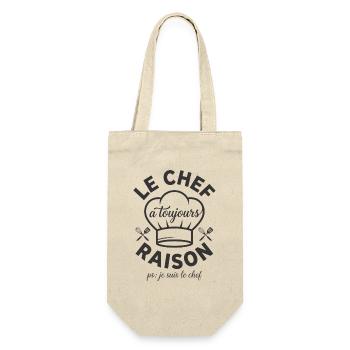 Le Chef A Toujours Raison Humour Cuisine - Sac à bouteille - nature - Devant