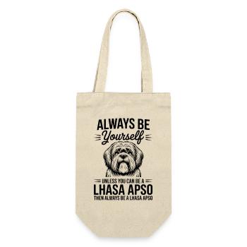 Lhasa Apso Drôle, Cadeau Lhasa Apso - Sac à bouteille - nature - Devant