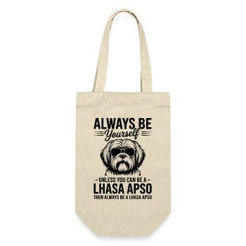 Lhasa Apso Drôle, Cadeau Lhasa Apso - Sac à bouteille - nature - Devant
