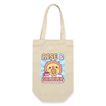 Süße Sonne Toast Toast Auf und Leuchten Motivation - Geschenkbeutel für Flaschen - Natur - Vorne