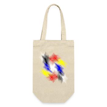 Motif radial tourbillonnant de couleur - Sac à bouteille - nature - Devant