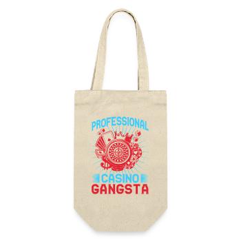 Gambling Fan Professional Casino Gangsta Casino - Geschenkbeutel für Flaschen - Natur - Vorne