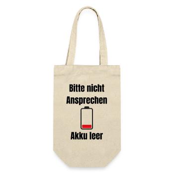 Niedrige Batterie Silhouette - Geschenkbeutel für Flaschen - Natur - Vorne