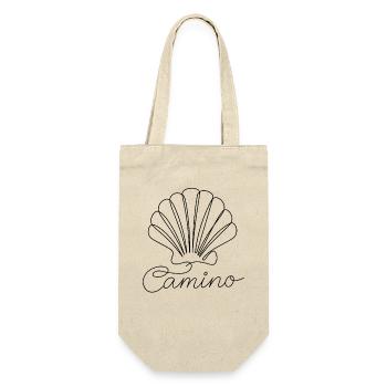 Camino | Jakobsmuschel, Pilger, Santiago - Geschenkbeutel für Flaschen - Natur - Vorne