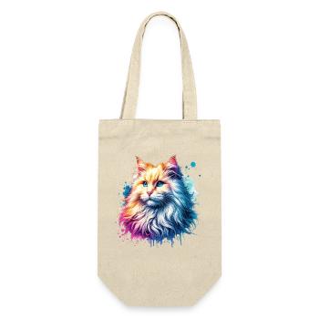 Turkish Angora Cat Motif - Gift Bag for Bottles - nature - Front