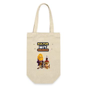 Muesli Museum Culture with Crunch Funny Saying - Gift Bag for Bottles - nature - Front