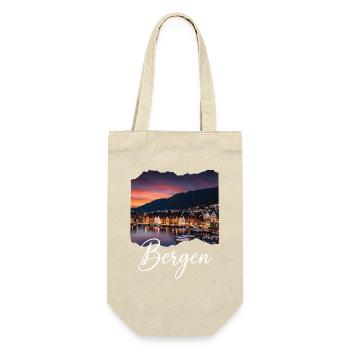Bergen Harbour Evening - Gift Bag for Bottles - nature - Front