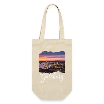 Göteborg Skyline Sonnenuntergang - Geschenkbeutel für Flaschen - Natur - Vorne