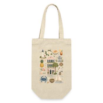 Charleston | Southern, Coast & Charm - Gift Bag for Bottles - nature - Front