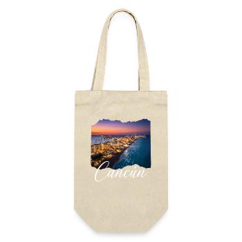 Cancún Sonnenuntergang Küstenlinie - Geschenkbeutel für Flaschen - Natur - Vorne