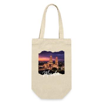 Morelia Nachtlicht Skyline - Geschenkbeutel für Flaschen - Natur - Vorne