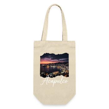 Acapulco Nachtpanorama Küstenstadt - Geschenkbeutel für Flaschen - Natur - Vorne