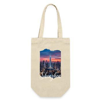 Shenzhen Skyline Evening Light - Gift Bag for Bottles - nature - Front