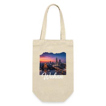 Wuhan Evening Light Skyline - Gift Bag for Bottles - nature - Front