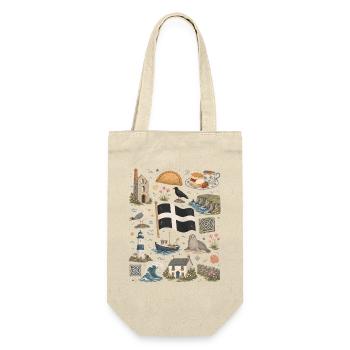 Cornwall | Cliffs, Coast & Seasickness - Gift Bag for Bottles - nature - Front