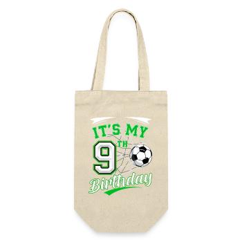 Its My 9th Birthday Soccer Boys 9 Years Birthday 9 - Sac à bouteille - nature - Devant