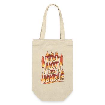 Restaurant Chef Too Hot to Handle Kitchen Chef - Gift Bag for Bottles - nature - Front