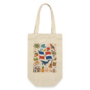 Dominican Republic | Caribbean & Rhythm - Gift Bag for Bottles - nature - Front