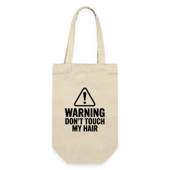 Attention : Ne touchez pas à mes cheveux - Sac à bouteille - nature - Devant