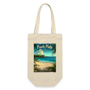 Exotischer Strand Puerto Plata Karibik Landschaft - Geschenkbeutel für Flaschen - Natur - Vorne