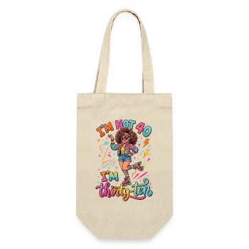 I'm not 40 Im 30 Ten Birthday - Gift Bag for Bottles - nature - Front