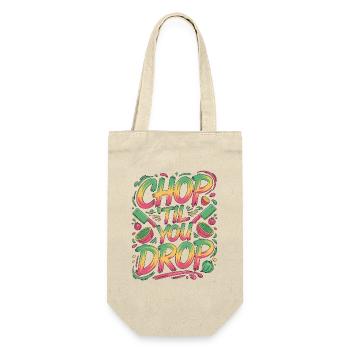 Restaurant Chef Chop 'Til You Drop Culinary Chef - Gift Bag for Bottles - nature - Front