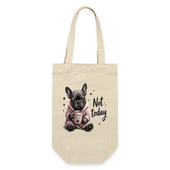 Not Today Coffee Please Tired French Bulldog - Gift Bag for Bottles - nature - Front