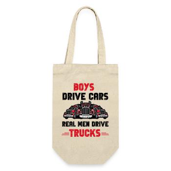 Real Men Trucks - Gift Bag for Bottles - nature - Front