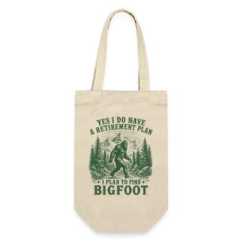 Yes I Do Have A Retirement Plan To Find Bigfoot - Gift Bag for Bottles - nature - Front