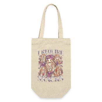 Basset Hound Dog Require Snacks Meme - Gift Bag for Bottles - nature - Front
