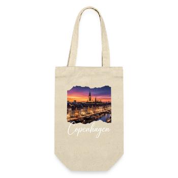 Copenhagen Evening Light Harbour Panorama - Gift Bag for Bottles - nature - Front