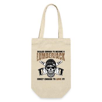 Lumberjack Skull Saws - Gift Bag for Bottles - nature - Front