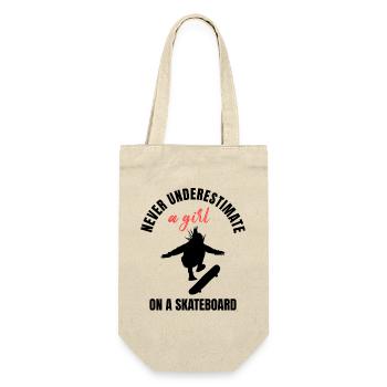 Skater Girl Power - Gift Bag for Bottles - nature - Front