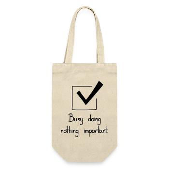Busy Doing Nothing Important, Black - Gift Bag for Bottles - nature - Front