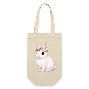 Blanc de Hotot Rabbit - Sac à bouteille - nature - Devant