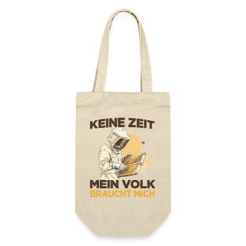Imker Zubehör Bienenvolk Spruch Imker Bienenzucht - Geschenkbeutel für Flaschen - Natur - Vorne