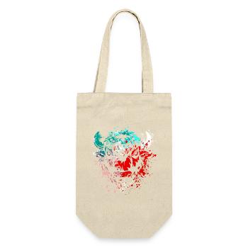 Bison Splash Art - Geschenkbeutel für Flaschen - Natur - Vorne