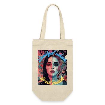 Beautiful Outside Tired Inside Female Portrait - Gift Bag for Bottles - nature - Front