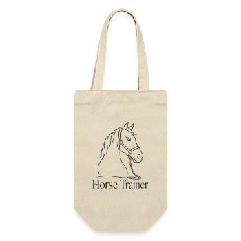 Horse Trainer Equestrian Minimal Identity Barn Lif - Gift Bag for Bottles - nature - Front