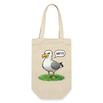 Watt Seagull Seabird Coast Beach Humor Saying - Gift Bag for Bottles - nature - Front