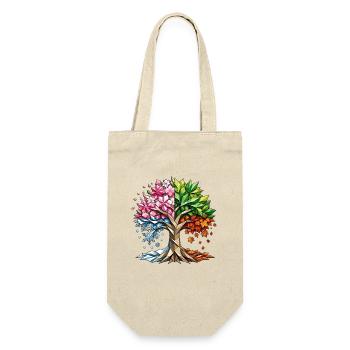 Four Seasons Tree Art - Gift Bag for Bottles - nature - Front