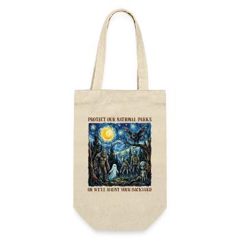 Le cryptide Van Gogh protège nos parcs nationaux - Sac à bouteille - nature - Devant