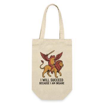 Winged monkey on lion with sword - Gift Bag for Bottles - nature - Front