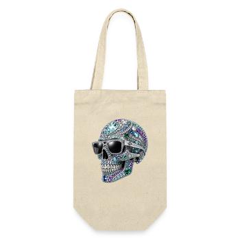 Jewel skull with sunglasses - Gift Bag for Bottles - nature - Front