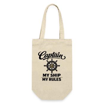 Nautical steering wheel for captains and sailors - Gift Bag for Bottles - nature - Front