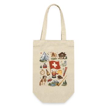 Switzerland | Alps, cheese & hut romance - Gift Bag for Bottles - nature - Front