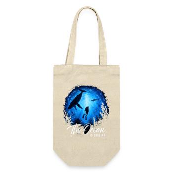 The Ocean Is Calling Deep Sea Diver Whale Shark - Gift Bag for Bottles - nature - Front