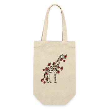 Girafe en fleurs avec des roses - Sac à bouteille - nature - Devant